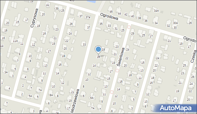 Hajnówka, Modrzewiowa, 16, mapa Hajnówka