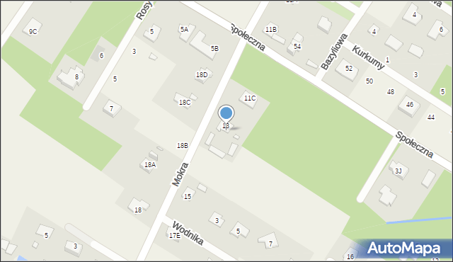 Henryków-Urocze, Mokra, 13A, mapa Henryków-Urocze