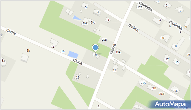 Henryków-Urocze, Mokra, 20, mapa Henryków-Urocze