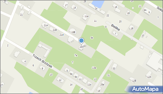 Henryków-Urocze, Mokra, 21C, mapa Henryków-Urocze