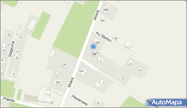 Henryków-Urocze, Mokra, 29E, mapa Henryków-Urocze