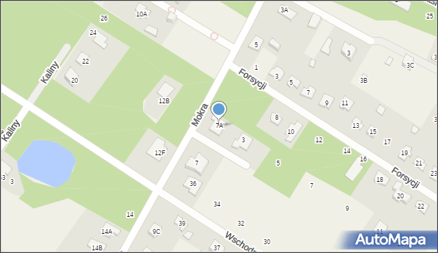 Henryków-Urocze, Mokra, 7A, mapa Henryków-Urocze