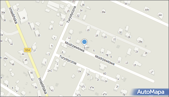 Imielin, Modrzewiowa, 3, mapa Imielin