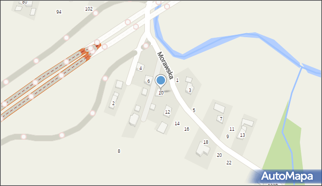 Iskrzynia, Morawska, 10, mapa Iskrzynia