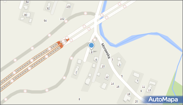 Iskrzynia, Morawska, 4, mapa Iskrzynia