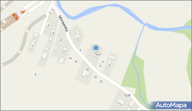 Iskrzynia, Morawska, 7, mapa Iskrzynia