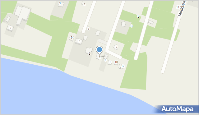 Izbica, Modrzewiowa, 4, mapa Izbica