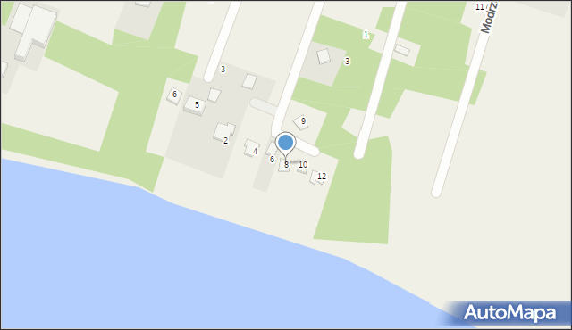 Izbica, Modrzewiowa, 8, mapa Izbica