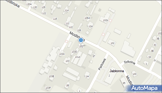 Jabłonna, Modlińska, 101, mapa Jabłonna