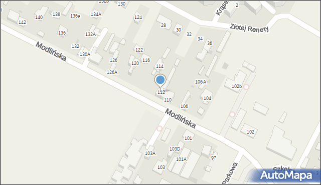 Jabłonna, Modlińska, 112, mapa Jabłonna