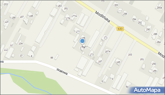 Jabłonna, Modlińska, 175a, mapa Jabłonna