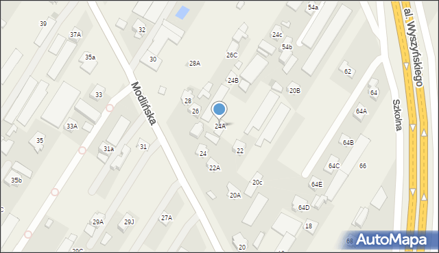 Jabłonna, Modlińska, 24A, mapa Jabłonna