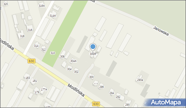 Jabłonna, Modlińska, 302A, mapa Jabłonna