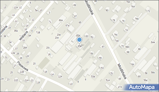 Jabłonna, Modlińska, 63a, mapa Jabłonna