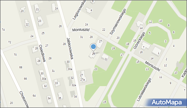 Jabłonna, Moniuszki Stanisława, 25, mapa Jabłonna