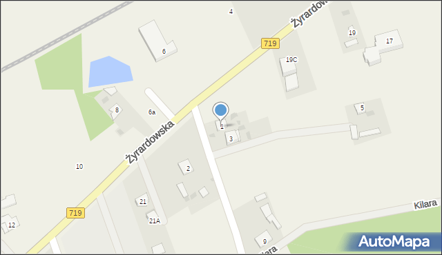 Jaktorów-Kolonia, Moniuszki Stanisława, 1, mapa Jaktorów-Kolonia