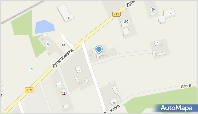 Jaktorów-Kolonia, Moniuszki Stanisława, 3, mapa Jaktorów-Kolonia