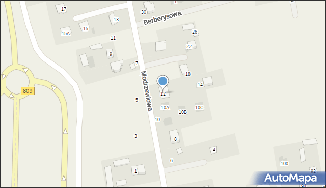 Jakubowice Konińskie, Modrzewiowa, 12, mapa Jakubowice Konińskie