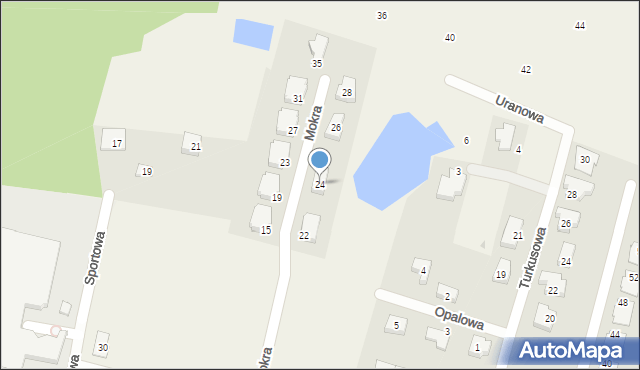 Jankowo Gdańskie, Mokra, 24, mapa Jankowo Gdańskie