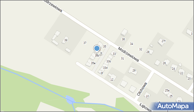 Janówek, Modrzewiowa, 35c, mapa Janówek
