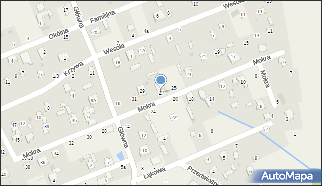 Janówka, Mokra, 27, mapa Janówka