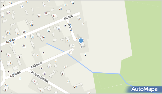 Janówka, Mokra, 3, mapa Janówka