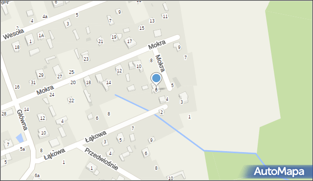 Janówka, Mokra, 6, mapa Janówka