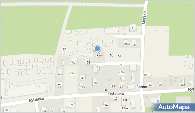 Jantar, Morska, 5, mapa Jantar