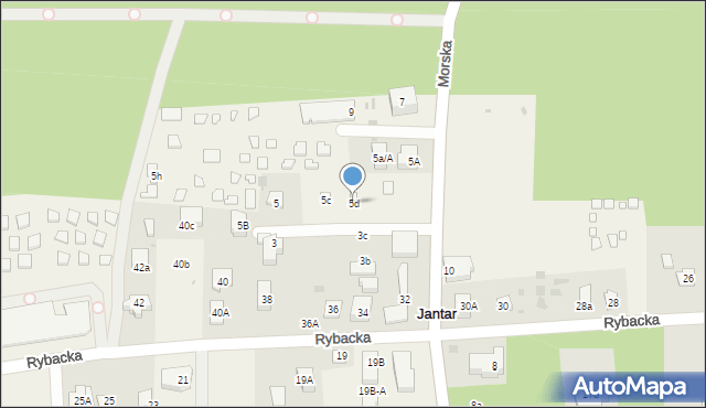 Jantar, Morska, 5d, mapa Jantar