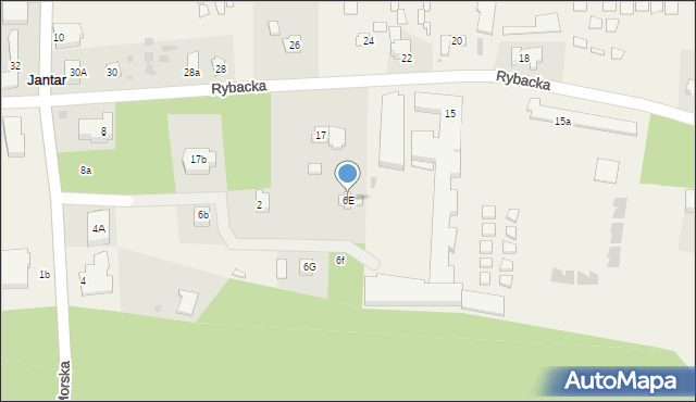 Jantar, Morska, 6E, mapa Jantar