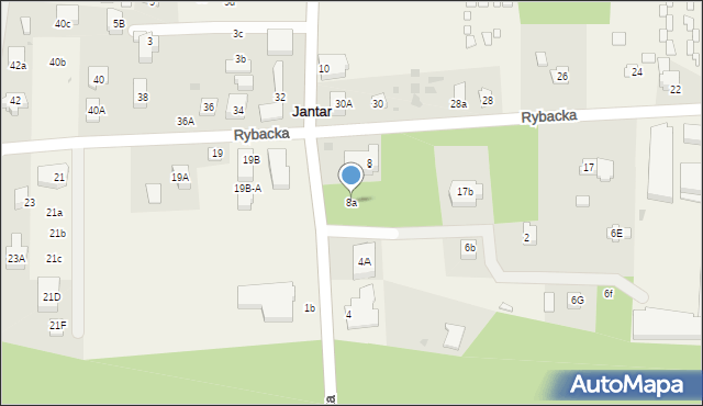 Jantar, Morska, 8a, mapa Jantar