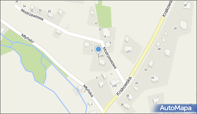 Januszowice, Modrzewiowa, 3, mapa Januszowice