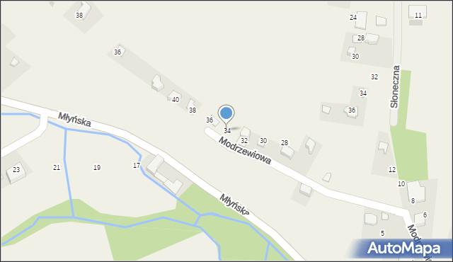 Januszowice, Modrzewiowa, 34, mapa Januszowice