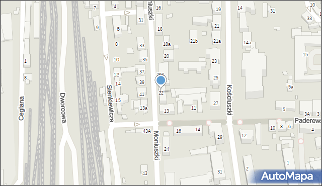 Jarocin, Moniuszki Stanisława, 22, mapa Jarocin