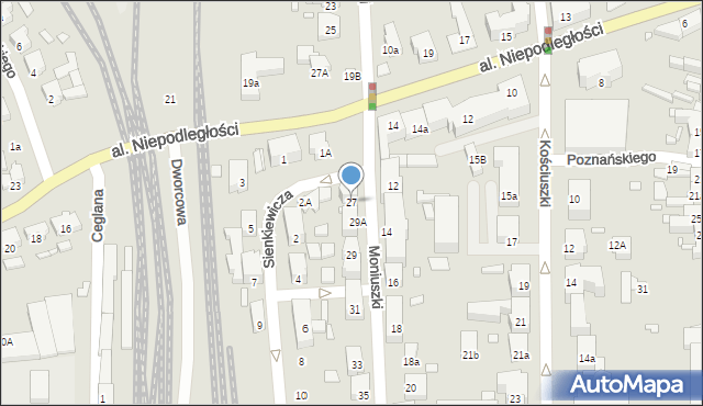 Jarocin, Moniuszki Stanisława, 27, mapa Jarocin