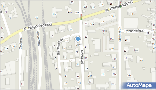 Jarocin, Moniuszki Stanisława, 29A, mapa Jarocin