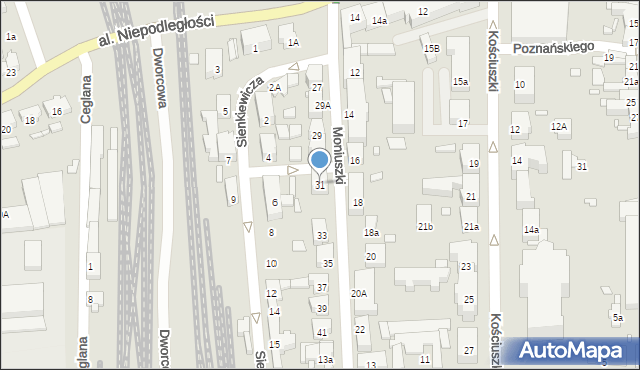 Jarocin, Moniuszki Stanisława, 31, mapa Jarocin