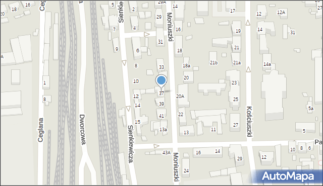 Jarocin, Moniuszki Stanisława, 37, mapa Jarocin