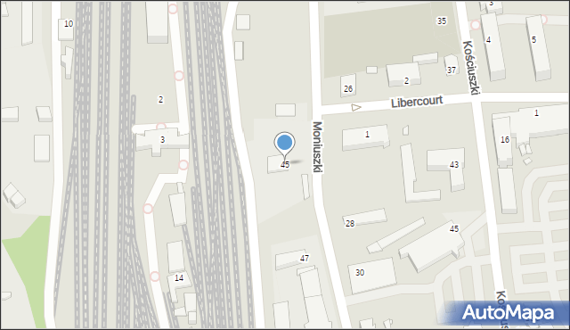 Jarocin, Moniuszki Stanisława, 45, mapa Jarocin