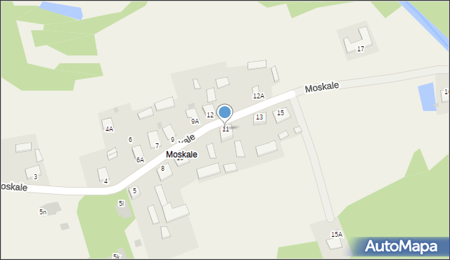 Jastkowice, Moskale, 11, mapa Jastkowice