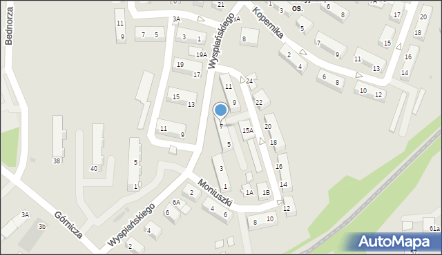 Jastrzębie-Zdrój, Moniuszki Stanisława, 7, mapa Jastrzębie-Zdrój