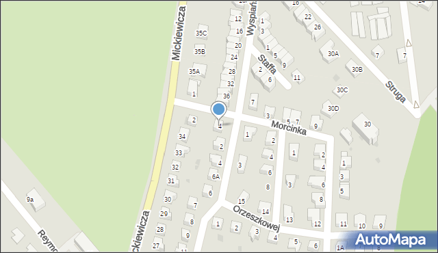 Jawor, Morcinka Gustawa, 4, mapa Jawor