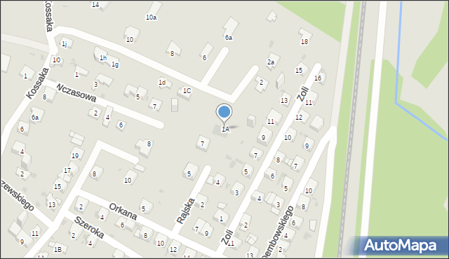 Jaworzno, Modrzejewskiej Heleny, 1A, mapa Jaworzno