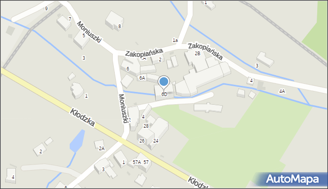 Jedlina-Zdrój, Moniuszki Stanisława, 6D, mapa Jedlina-Zdrój