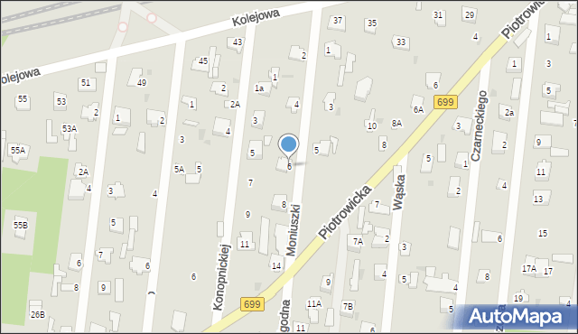 Jedlnia-Letnisko, Moniuszki Stanisława, 6, mapa Jedlnia-Letnisko
