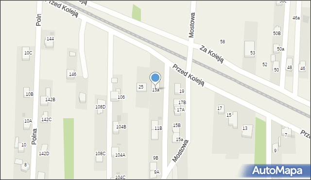 Jejkowice, Mostowa, 13a, mapa Jejkowice