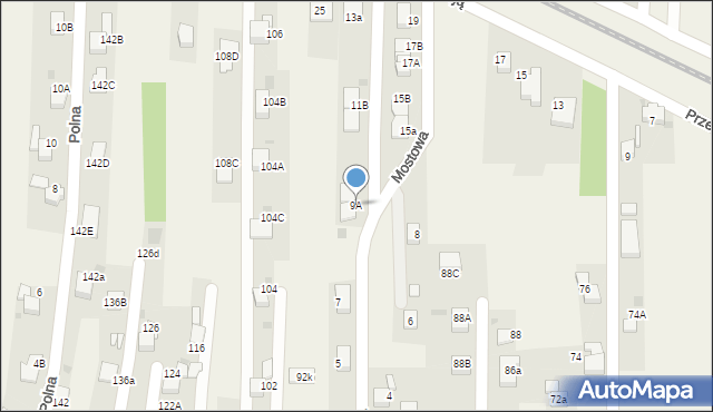 Jejkowice, Mostowa, 9A, mapa Jejkowice