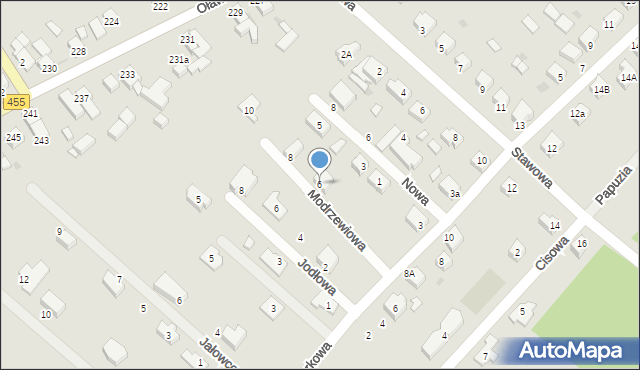 Jelcz-Laskowice, Modrzewiowa, 6, mapa Jelcz-Laskowice