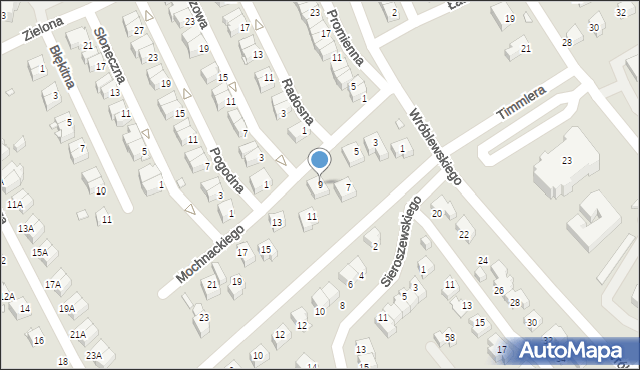 Jelenia Góra, Mochnackiego Maurycego, 9, mapa Jelenia Góra