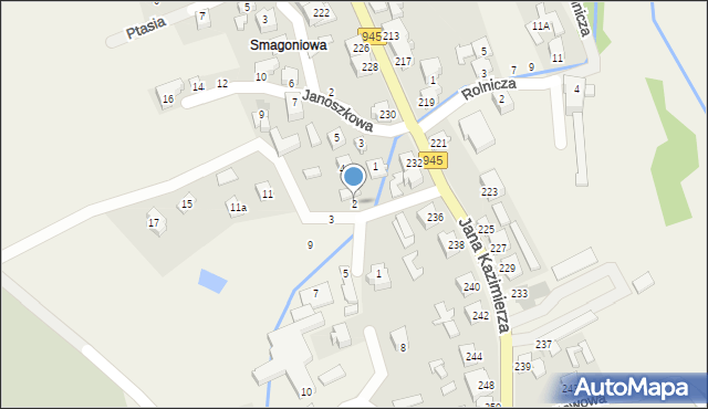 Jeleśnia, Modrzewiowa, 2, mapa Jeleśnia